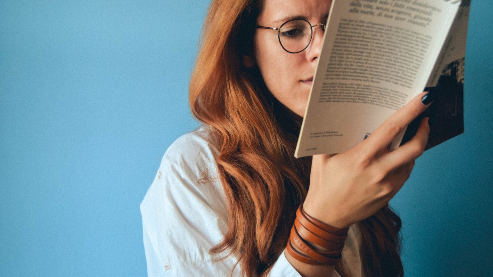 girl reading a book